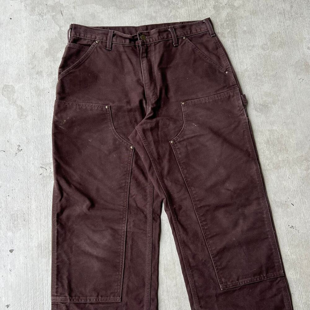 Carhartt brown double knee work wear carpenter pants - Picture 2 of 10